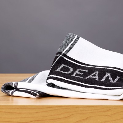 Dean & DeLuca Black Wide Stripe Dishtowel